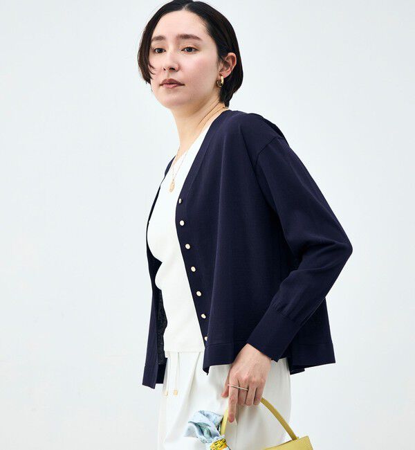 NOLLEY'S「【一部WEB限定カラー】《手洗い可能》エアリータッチゆったりVネックカーディガン」|カーディガン|