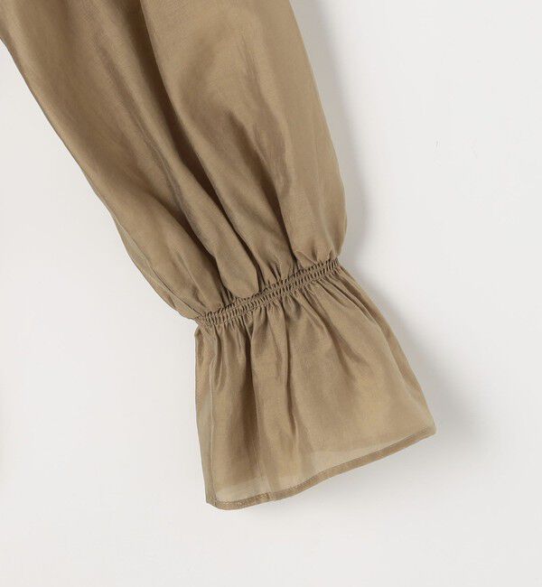 NOLLEY'S sophi「ウォッシャブルシアーオーガンジーフリルネックブラウス」|シャツ・ブラウス|