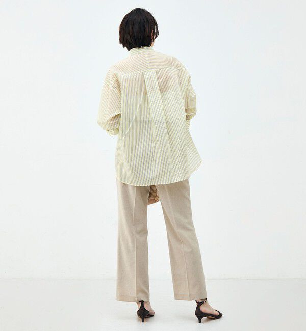 NOLLEY'S sophi「ウォッシャブルMARSALAシアーストライプ3WAYシャツ」|シャツ・ブラウス|