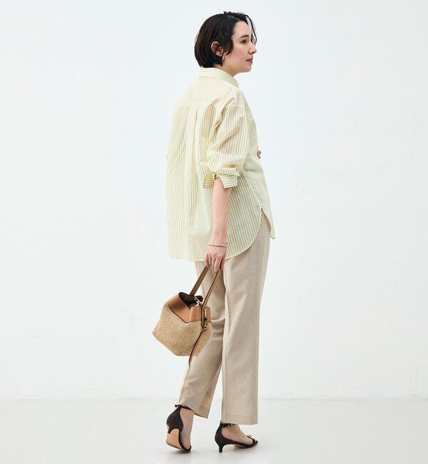 NOLLEY'S sophi「ウォッシャブルMARSALAシアーストライプ3WAYシャツ」|シャツ・ブラウス|