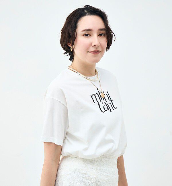 NOLLEY'S sophi「ウォッシャブルオーバーサイズロゴTシャツ」|Tシャツ・カットソー|ホワイト