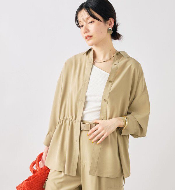 NOLLEY'S「《セットアップ対応》ウォッシャブルサンドウォッシュシャツ」|シャツ・ブラウス|