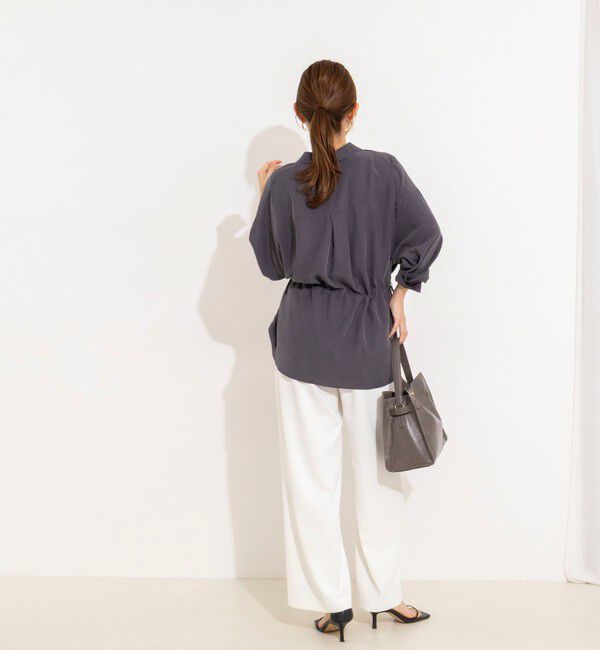 NOLLEY'S「《セットアップ対応》ウォッシャブルサンドウォッシュシャツ」|シャツ・ブラウス|