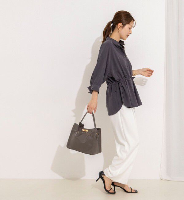 NOLLEY'S「《セットアップ対応》ウォッシャブルサンドウォッシュシャツ」|シャツ・ブラウス|