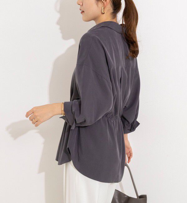 NOLLEY'S「《セットアップ対応》ウォッシャブルサンドウォッシュシャツ」|シャツ・ブラウス|