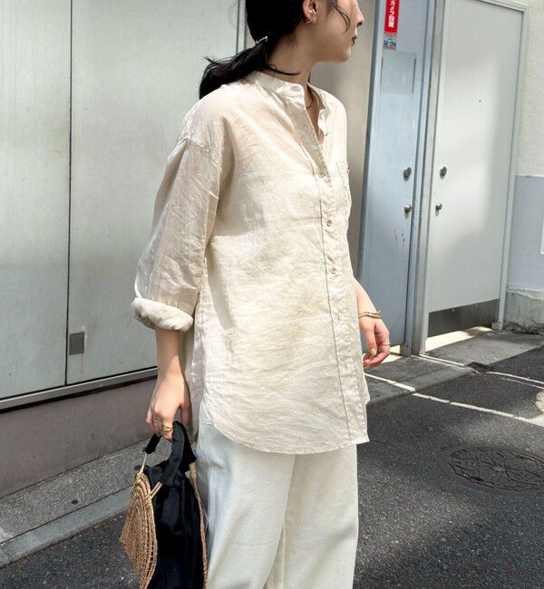 fredy emue「ラミーバンドカラーシャツ」|シャツ・ブラウス|