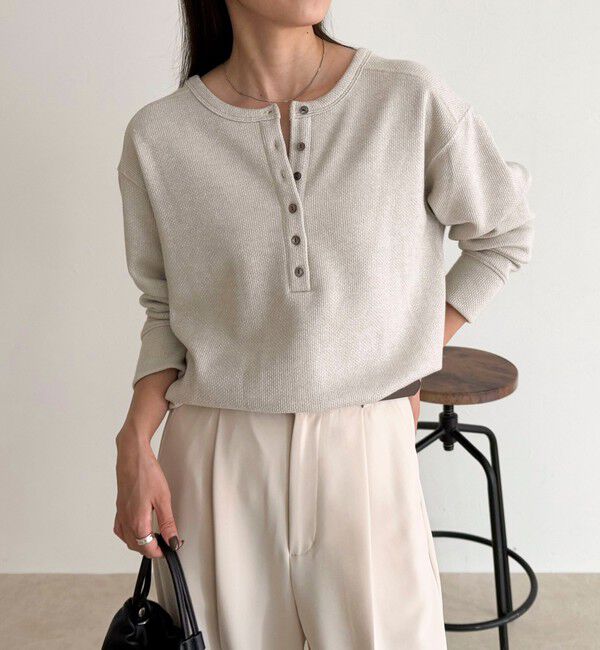 fredy emue「2WAYヘンリーラメプルオーバー」|Tシャツ・カットソー|