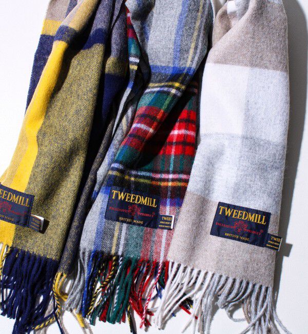 GLOSTER「【TWEED MILL/ツイードミル】ウールチェックストール25」|マフラー|