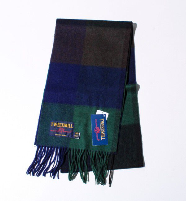GLOSTER「【TWEED MILL/ツイードミル】ウールチェックストール25」|マフラー|