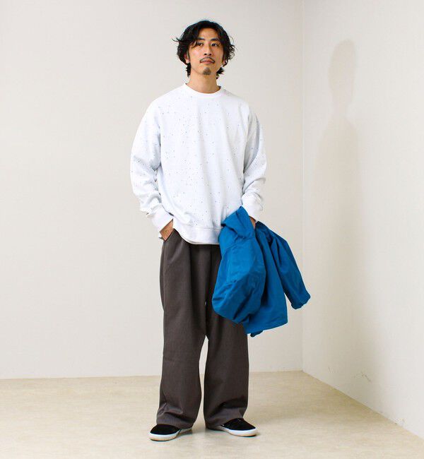 GLOSTER「星穴ネップボンディング クルーネックスウェット」|スウェット・ジャージ|