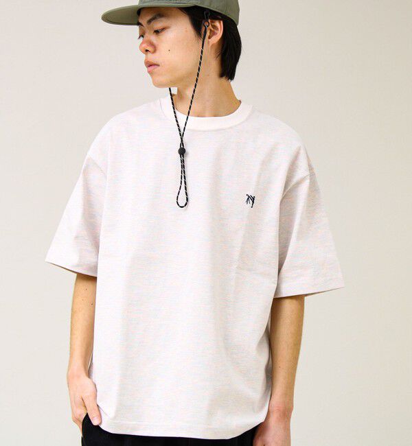 GLOSTER「【BOY刺繍】裏グラデーション ワンポイント半袖Tシャツ」|Tシャツ・カットソー|