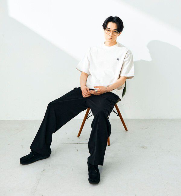 GLOSTER「【BOY刺繍】裏グラデーション ワンポイント半袖Tシャツ」|Tシャツ・カットソー|