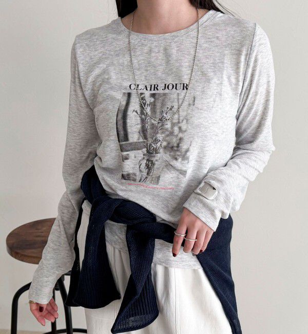 fredy emue「シアーphotoロンTシャツ」|Tシャツ・カットソー|ライトグレー