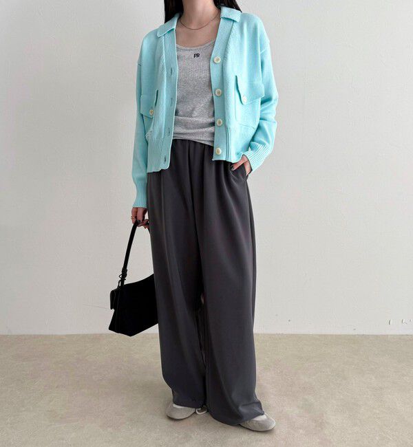 fredy emue「コットン衿付きVネックカーディガン」|カーディガン|