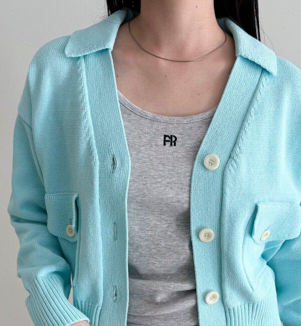 fredy emue「コットン衿付きVネックカーディガン」|カーディガン|