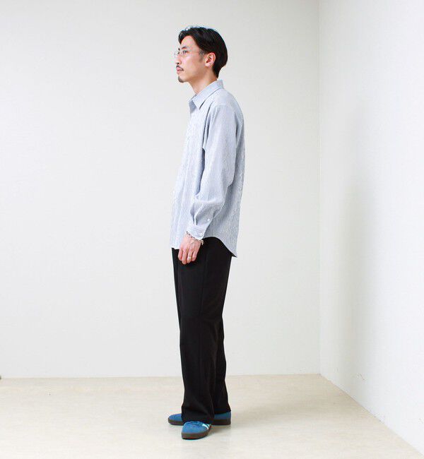 GLOSTER「【美シルエット】ミディアムストレート フレアパンツ」|チノ|