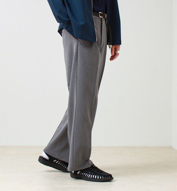 GLOSTER「【美シルエット】ミディアムストレート フレアパンツ」|チノ|