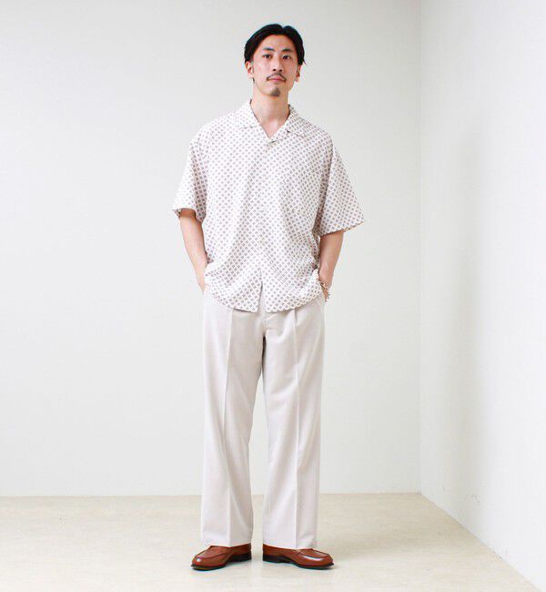 GLOSTER「【美シルエット】ミディアムストレート フレアパンツ」|チノ|