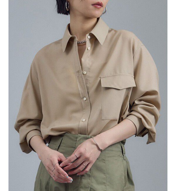 SALON adam et rope'「ノンミュールジングウールシャツ / セットアップ対応」|シャツ・ブラウス|