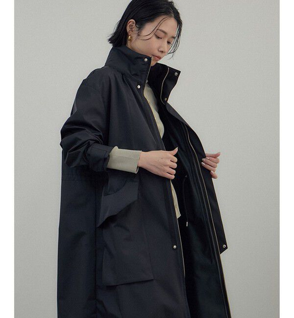 SALON adam et rope'「3レイヤーミリタリーコート / KAJIF」|ミリタリージャケット|ブラック(01)