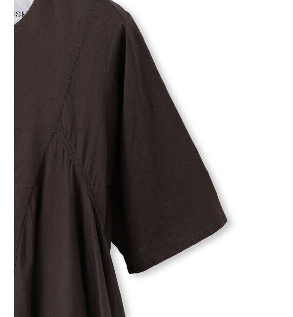 SALON adam et rope'「【AAYUSHI（アユーシ） for SALON】別注ボリュームフレアハーフスリーブワンピース」|ワンピース|