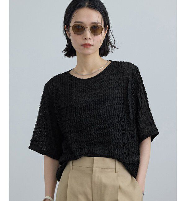 SALON adam et rope'「【WEB限定】ティアードラッセルシアーTシャツ」|Tシャツ・カットソー|