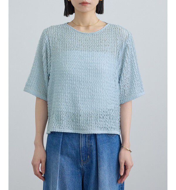 SALON adam et rope'「【WEB限定】ティアードラッセルシアーTシャツ」|Tシャツ・カットソー|