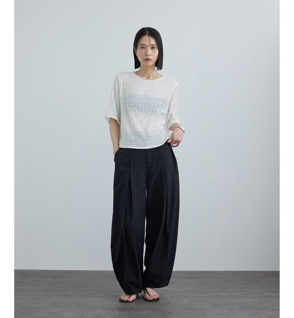 SALON adam et rope'「【WEB限定】ティアードラッセルシアーTシャツ」|Tシャツ・カットソー|