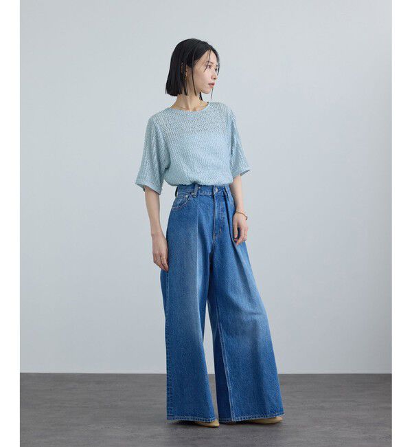 SALON adam et rope'「【WEB限定】ティアードラッセルシアーTシャツ」|Tシャツ・カットソー|