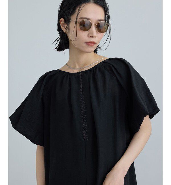 SALON adam et rope'「【WEB限定】2WAYリネンブレンドエンブロイダリーワンピース」|ワンピース|