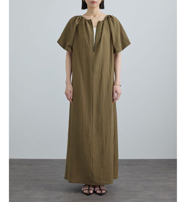 SALON adam et rope'「【WEB限定】2WAYリネンブレンドエンブロイダリーワンピース」|ワンピース|