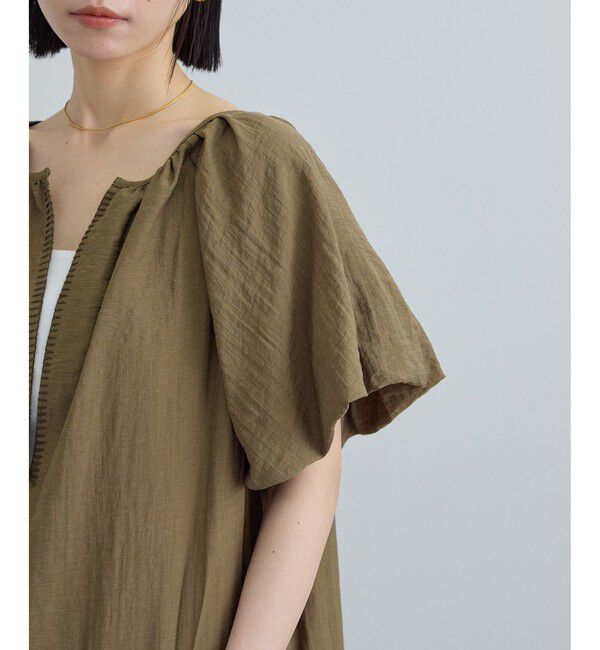 SALON adam et rope'「【WEB限定】2WAYリネンブレンドエンブロイダリーワンピース」|ワンピース|