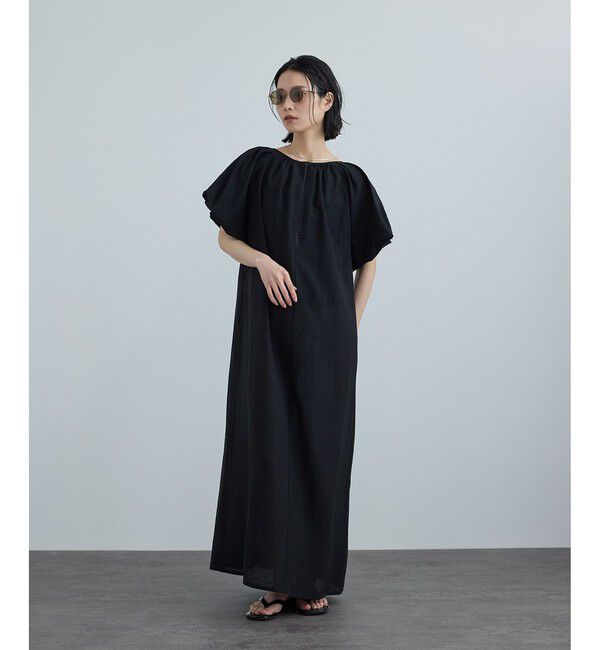 SALON adam et rope'「【WEB限定】2WAYリネンブレンドエンブロイダリーワンピース」|ワンピース|