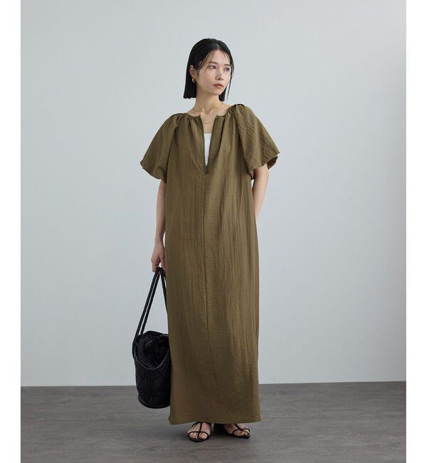 SALON adam et rope'「【WEB限定】2WAYリネンブレンドエンブロイダリーワンピース」|ワンピース|