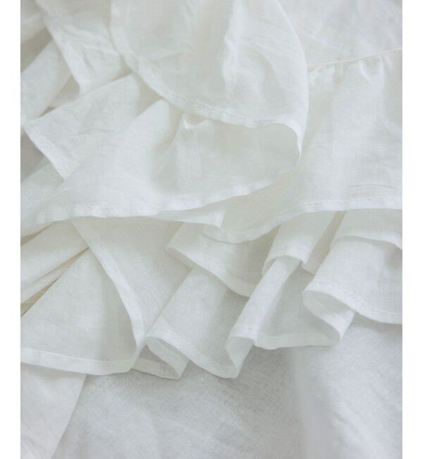 SALON adam et rope'「【WEB限定】コットンオーガンジーラッフルフリルブラウス」|シャツ・ブラウス|