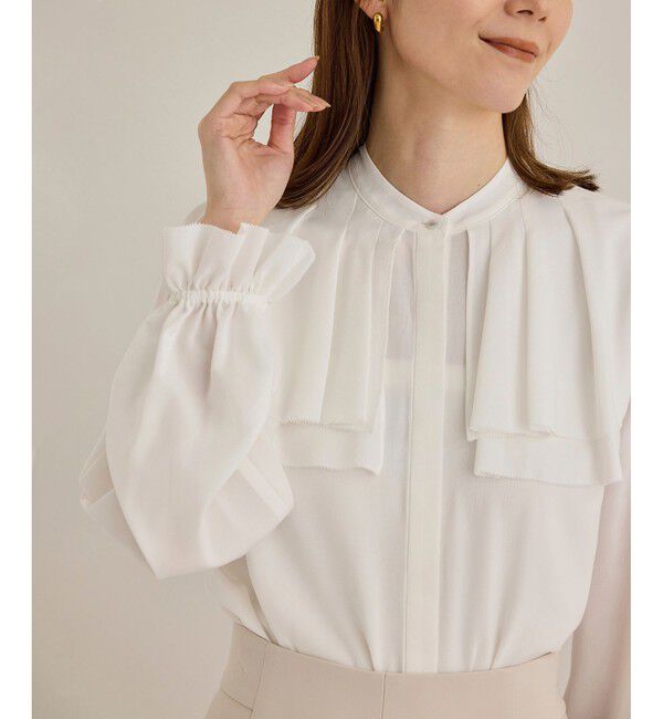 ROPE「【洗える】ダブルヨークギャザーブラウス」|シャツ・ブラウス|