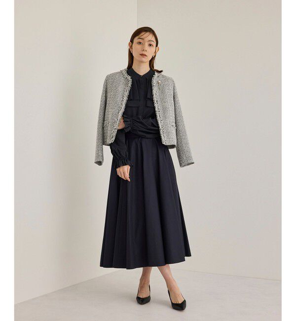 ROPE「【洗える】ダブルヨークギャザーブラウス」|シャツ・ブラウス|