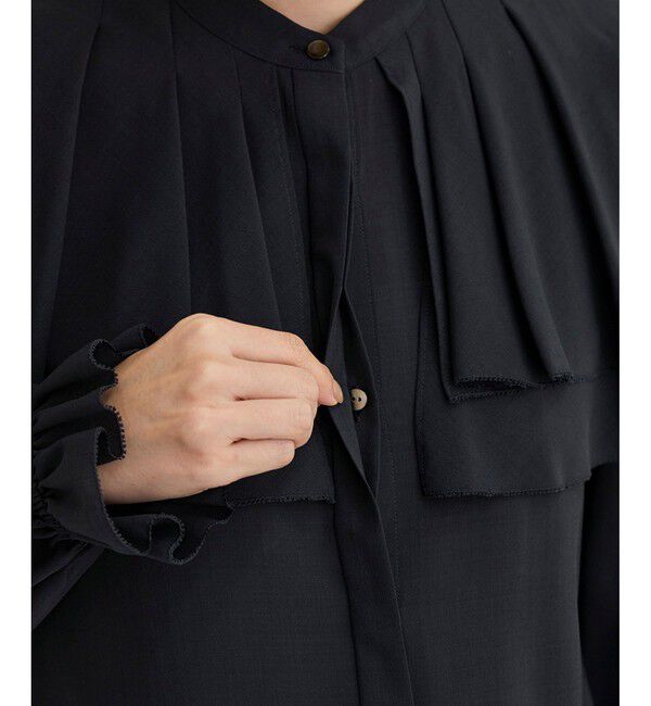 ROPE「【洗える】ダブルヨークギャザーブラウス」|シャツ・ブラウス|