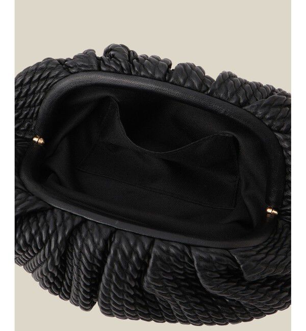 ROPE「ラムレザーロープ柄クラッチバッグ/ミニ」|クラッチバッグ|