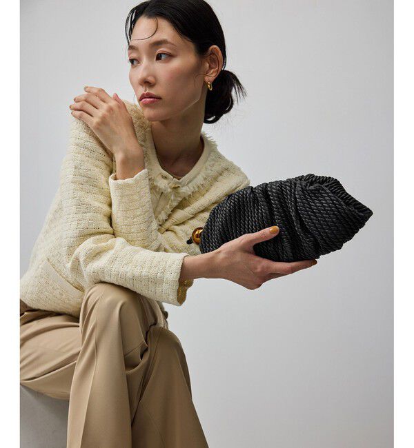 ROPE「ラムレザーロープ柄クラッチバッグ/ミニ」|クラッチバッグ|