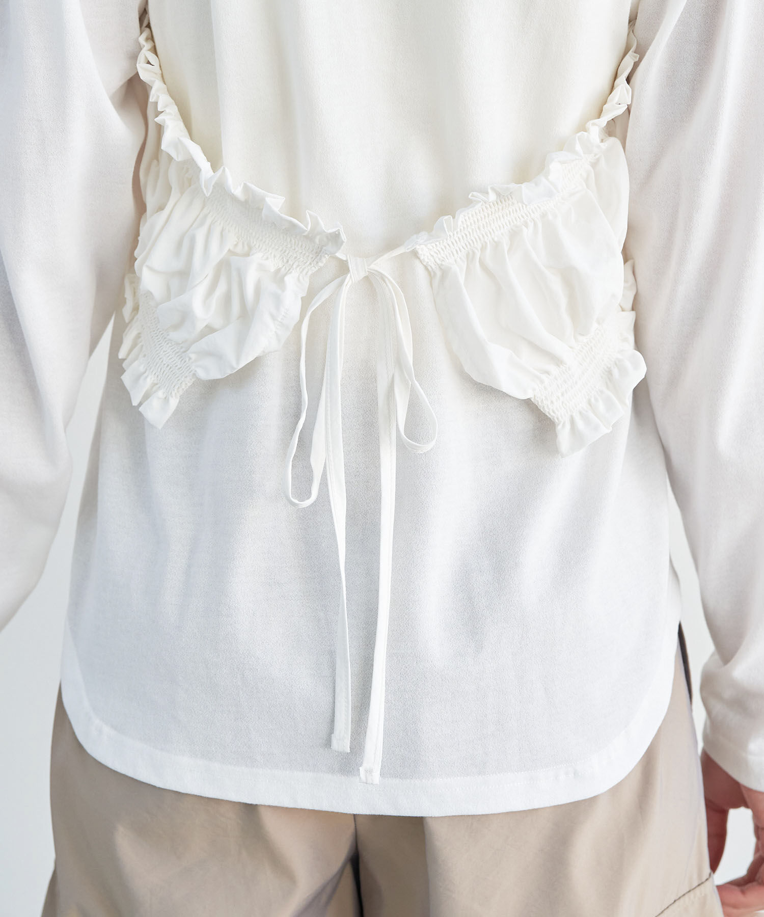 VIS「ビスチェドッキングデザインロングTシャツ」|Tシャツ・カットソー|