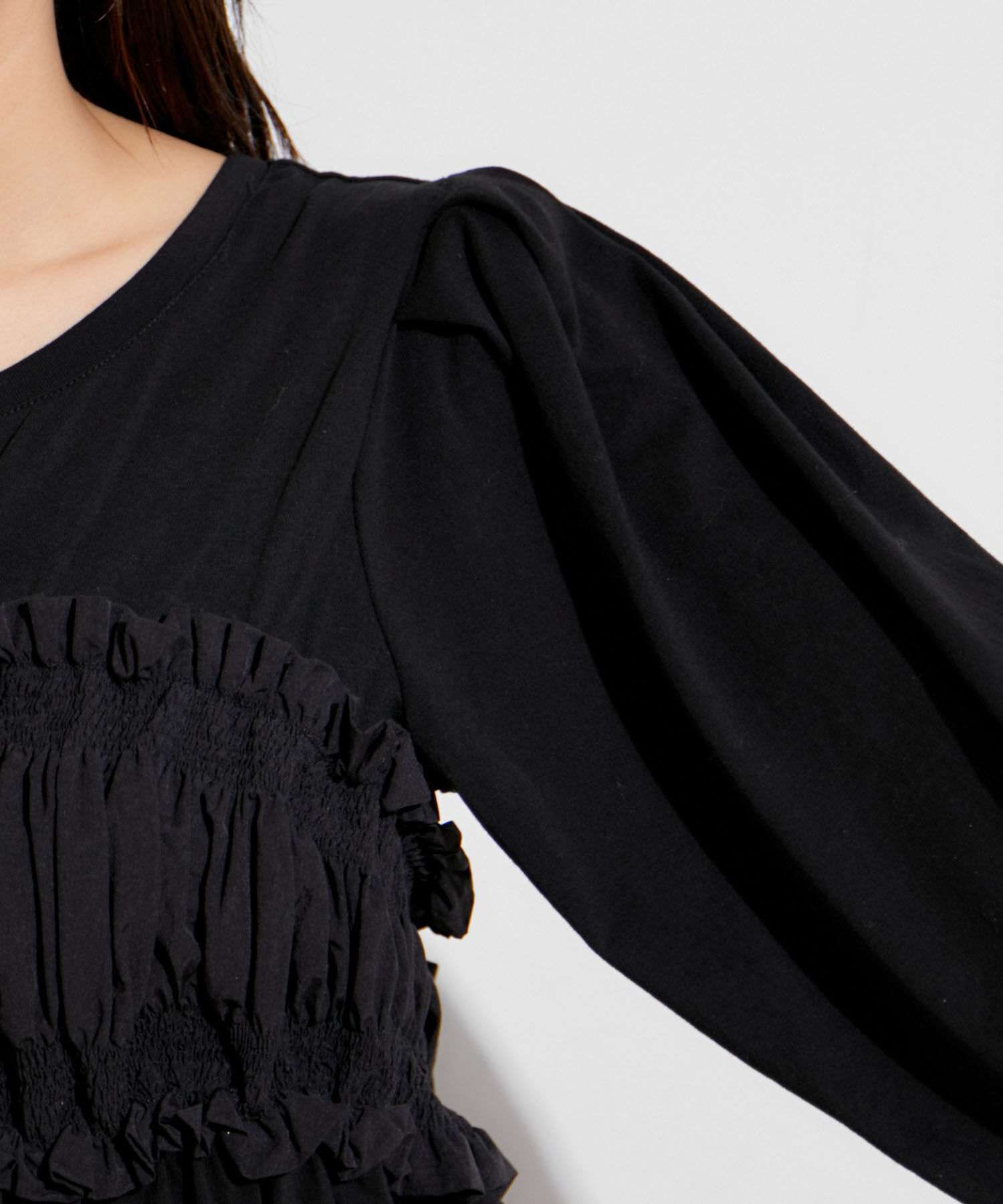 VIS「ビスチェドッキングデザインロングTシャツ」|Tシャツ・カットソー|