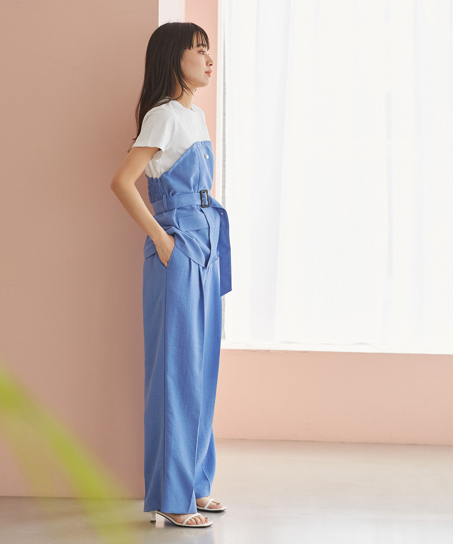 VIS「【接触冷感・洗える】美easyコルセットドッキングプルオーバー」|Tシャツ・カットソー|