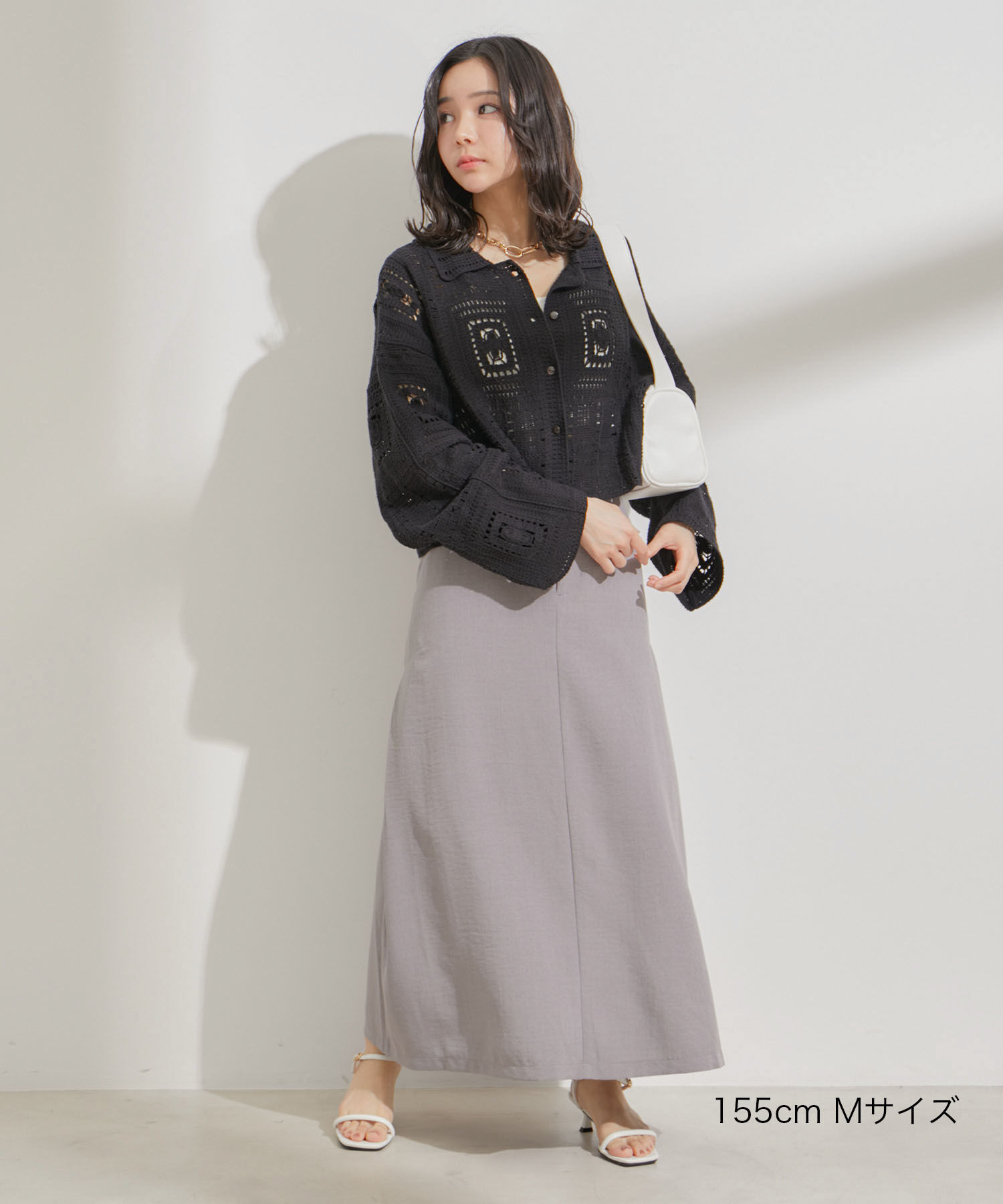 VIS「美easyリネンライクAラインスカート【洗える】【低身長～高身長】」|スカート|