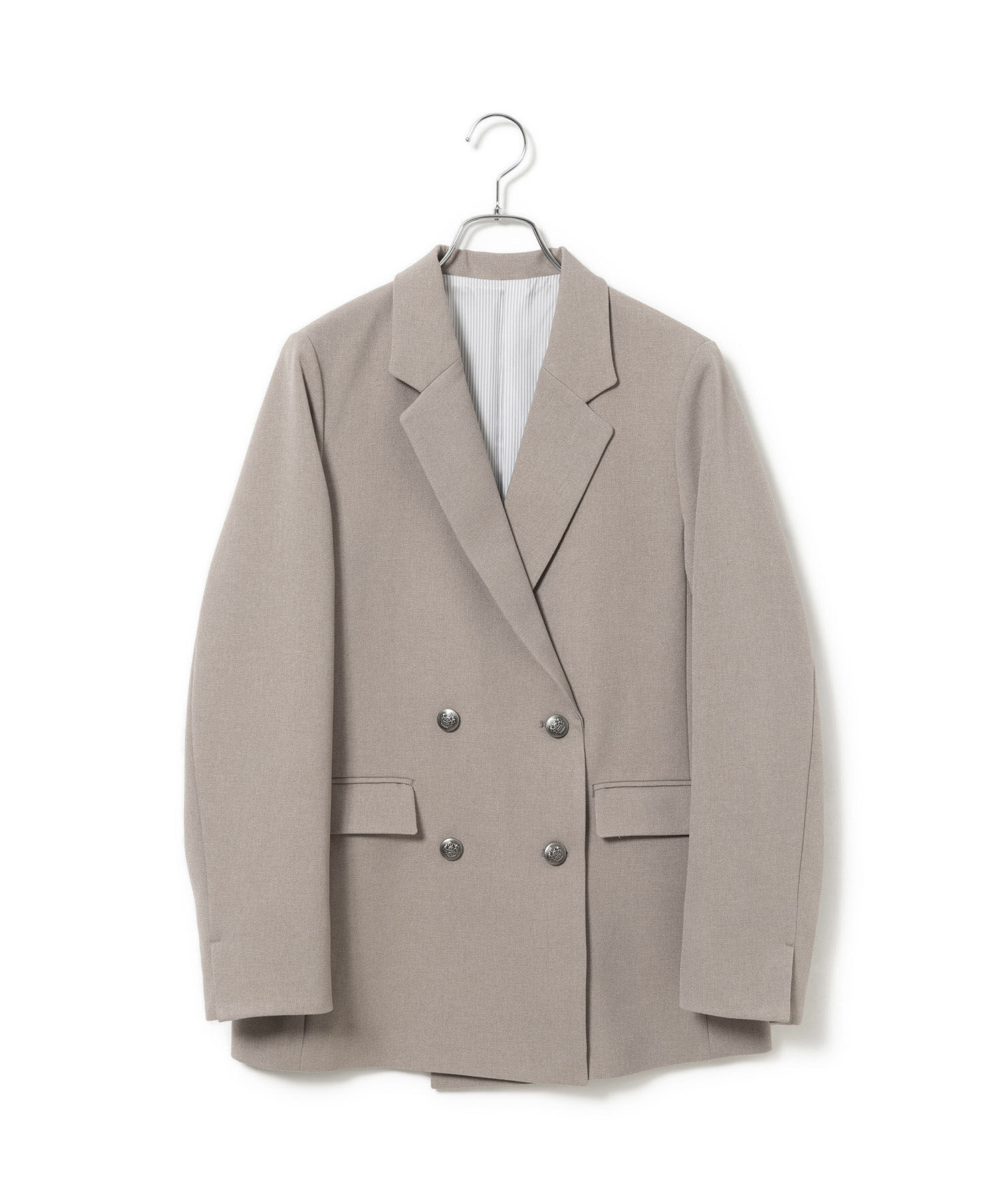 VIS「【美easy】ウーリッシュWブレストテーラードジャケット【洗える】」|テーラードジャケット|