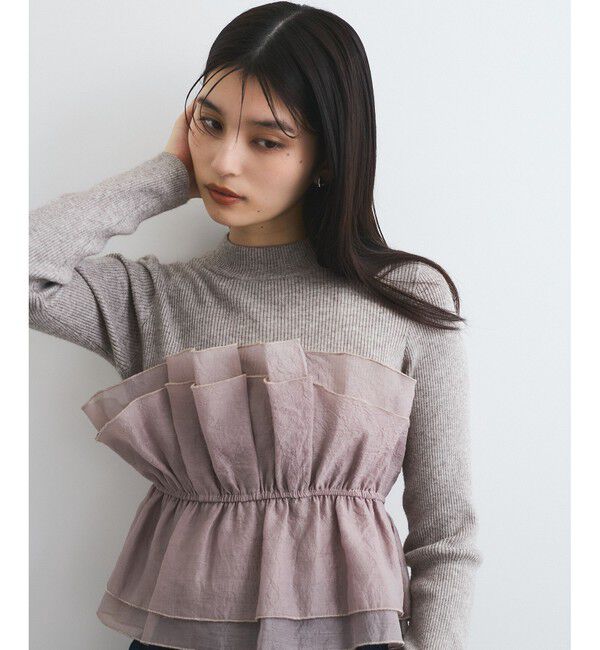 VIS「旬なレイヤードスタイルが叶う！ビスチェドッキングニット/洗える」|ニット・セーター|
