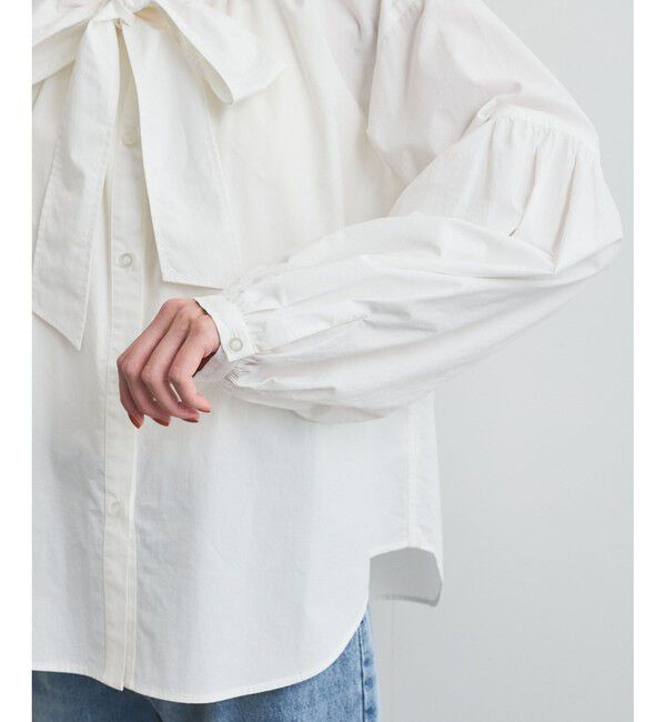 VIS「【洗える】アソートボウタイブラウス(デニム＆シャツ)」|シャツ・ブラウス|