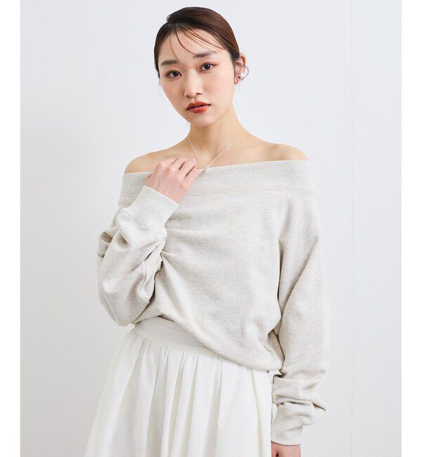 VIS「【2WAY】ワンオフショルダー胸刺繍スウェットプルオーバー」|スウェット・ジャージ|
