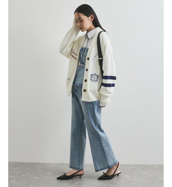 VIS「レタード刺繍ニットカーディガン」|カーディガン|