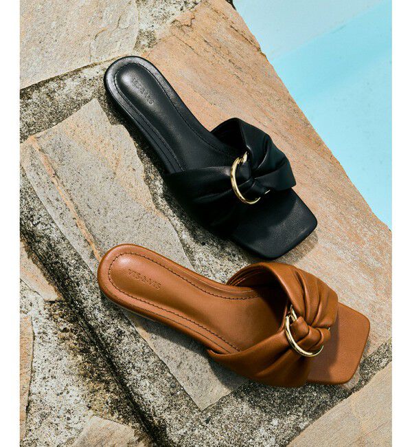 VIS「フラットスライドサンダル」|サンダル|ブラック(01)